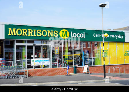 Morrisons lokalen Supermarkt Stockfoto