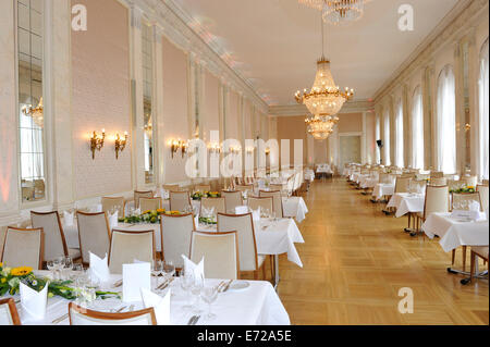 Gelegt, Tische, neuen Palais, Stuttgart, Baden-Württemberg, Deutschland Stockfoto