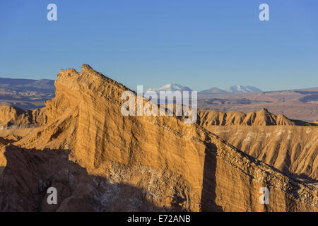 Valle de la Luna oder das Tal des Mondes im Abendlicht, San Pedro de Atacama Antofagasta Region, Chile Stockfoto