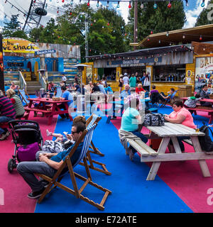 Festplatz Beach Bar Love Shack South Bank London Stockfoto