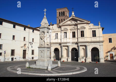 Die Gründung der Basilica di San Bartolomeo auf der Tiberinsel in Rom, Italien Stockfoto