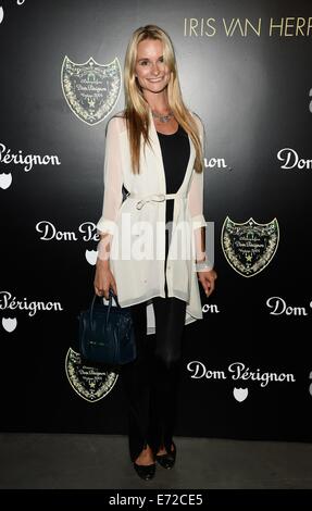 Brooklyn, NY, USA. 3. Sep, 2014. Elena Foley im Ankunftsbereich für starten von Dom Perignon Metamorphose von Iris Van Herpen, Pionier Werke, Brooklyn, NY 3. September 2014. Bildnachweis: Eli Winston/Everett Collection/Alamy Live-Nachrichten Stockfoto