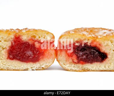 Eine gezuckerte Marmelade Donut Stockfoto