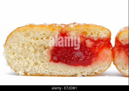 Eine gezuckerte Marmelade Donut Stockfoto