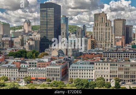Rückansicht der Montreal Skyline Stadtbild Landschaft Panorama Stockfoto