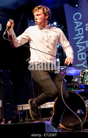 Segrate, Mailand, Italien. 3. September 2014. Die britische Rockband THE CARNABYS tritt im Circolo Magnolia Eröffnungsshow von Blondie Credit: Rodolfo weitertransferiert/Alamy Live News Stockfoto