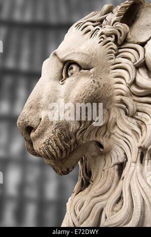 Löwe Statue St.-Laurentius-Kathedrale Genova Stockfoto