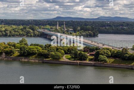 Montreal Skyline Stadtbild Landschaft aus eine Rückansicht Panorama Stockfoto