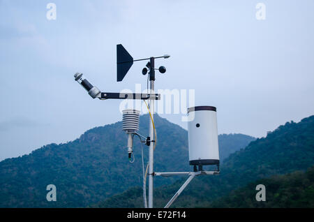 Windmesser für die Messung Natur Stockfoto
