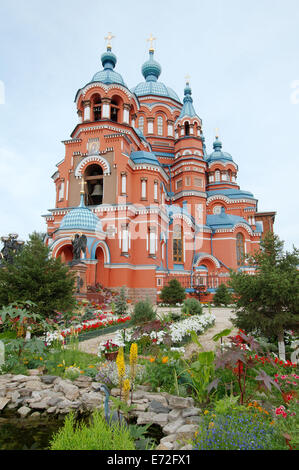 Kasaner Kathedrale im historischen Zentrum der Stadt. Irkutsk, Sibirien, Russland Stockfoto