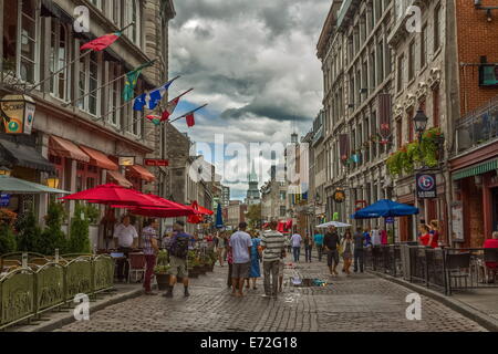 Altstadt Vieux Montreal Tourismus Stockfoto