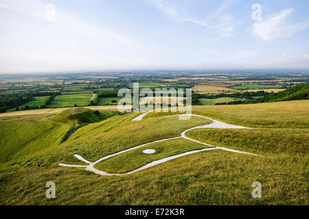 Uffington White Horse, Oxfordshire, England, UK. Stockfoto