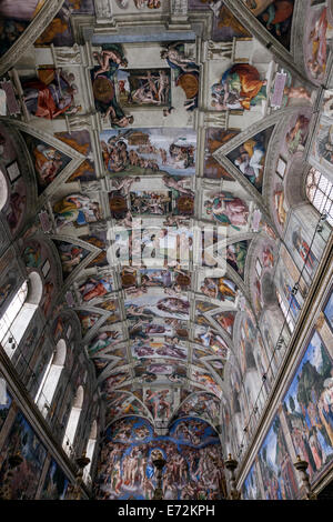 Die Decke der Sixtinischen Kapelle Stockfoto