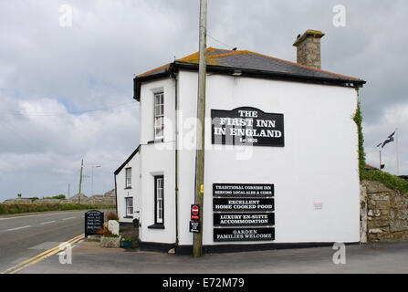 Das erste & letzte Inn at Sennen in der Nähe von Lands End in Cornwall, England, UK Stockfoto