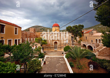 Gouverneto Kloster (Moni Gouvernetou), eines der ältesten Klöster auf Kreta, in Akrotiri Halbinsel, Präfektur Chania. Stockfoto