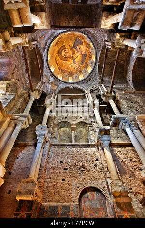 Innenansicht von der byzantinischen Kirche der Panagia Parigoritissa (13. Jahrhundert), Arta, Epirus, Griechenland. Stockfoto