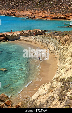 Argilos Strand (ideal für Akkumulationsfähigkeit), Xerokambos, Sitia, Lasithi, Kreta, Griechenland. Stockfoto