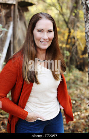 Porträt der lächelnde Frau Stockfoto