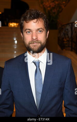 Berlin, Deutschland. 04. Sep, 2014. Joshua Jackson kümmert sich um die Löwenstein "Boulevard der Stars" (Boulevard der Stars) am Potsdamer Platz in Berlin, Deutschland. Bildnachweis: Dpa picture Alliance/Alamy Live News Stockfoto