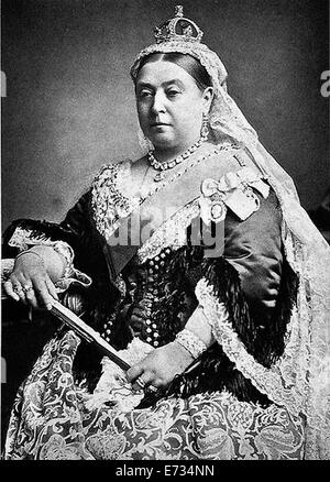 Queen Victoria während ihrer Diamond Jubilee. Aus den Archiven von Presse Portrait Service (ehemals Presse Portrait Bureau) Stockfoto