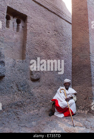 Bethe Medhaniale Kirche, Lalibela, Äthiopien Stockfoto