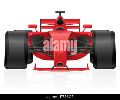 Rennsport Auto Abbildung isoliert auf weißem Hintergrund Stockfoto