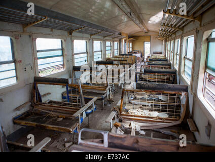 In Dschibuti Addis Abeba trainieren alte Zug dritte Klasse, Dire Dawa Station, Äthiopien Stockfoto