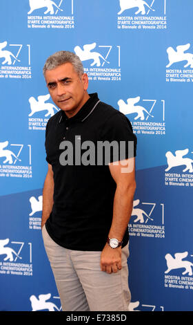 Venedig, Italien. 5. Sep, 2014. Aserbaidschanische Direktor A Elchin Musaoglu stellt bei dem Fototermin für "NABAT", die in der Orizzonti-Einheit, während die 71. Filmfestspielen von Venedig im Lido von Venedig, Italien, 5. September 2014 ausgewählt ist. Bildnachweis: Xu Nizhi/Xinhua/Alamy Live-Nachrichten Stockfoto