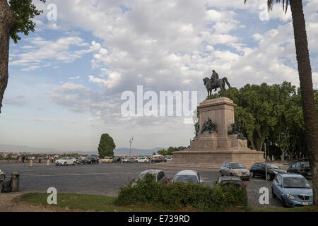 Rom, Italien - Garibaldi-Platz auf dem Gianiculum-Hügel Stockfoto