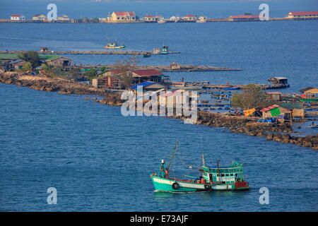 Fischerdorf in Sihanoukville Port, Sihanouk Province, Kambodscha, Indochina, Südostasien, Asien Stockfoto