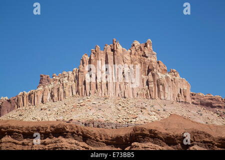 Die Burg, eine Sandsteinformation, Capitol Reef National Park, Utah, Vereinigte Staaten von Amerika, Nordamerika Stockfoto