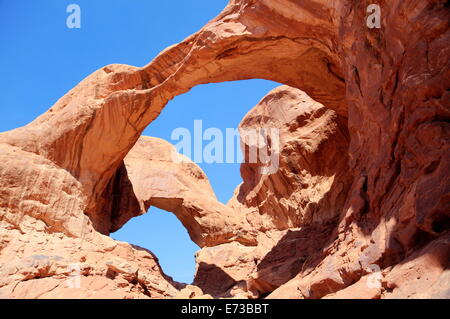 Doppelbogen, Arches-Nationalpark, Utah, Vereinigte Staaten von Amerika, Nordamerika Stockfoto