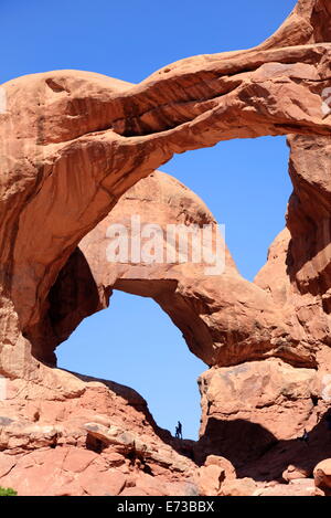 Doppelbogen, Arches-Nationalpark, Utah, Vereinigte Staaten von Amerika, Nordamerika Stockfoto