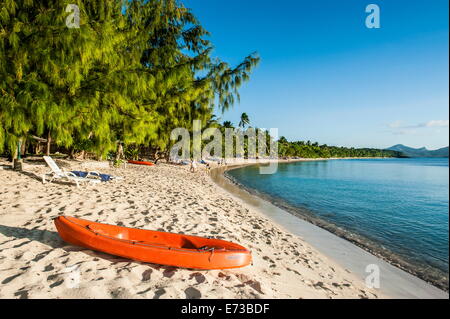 White Sand Beach, Ruderer Bay, Yasawas, Fiji, Südsee, Pazifik Stockfoto