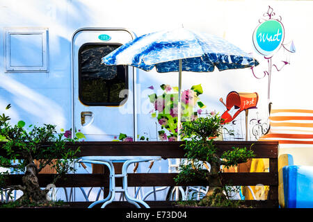 New Taipei City, Taiwan - 30. Juni 2014: Die Landschaft am Meer Berg Stadt in Jiufen, Taiwan Stockfoto