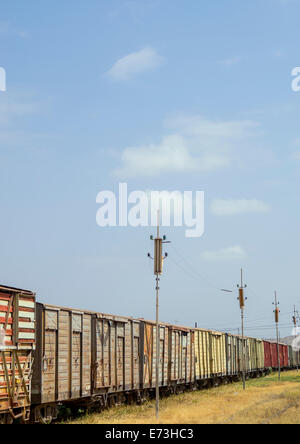 Alte rostige Zug im Bahnhof, Dire Dawa, Äthiopien Stockfoto