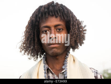 Afar Stammes Mann, Afambo, Äthiopien Stockfoto