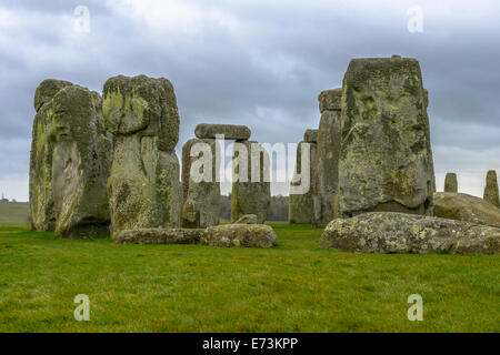 Stonehenge ist ein prähistorisches Monument befindet sich in Wiltshire, England Stockfoto