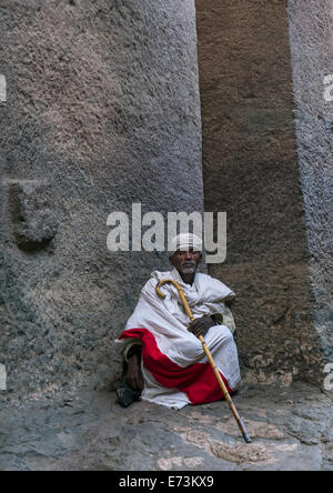 Bethe Medhaniale Kirche, Lalibela, Äthiopien Stockfoto