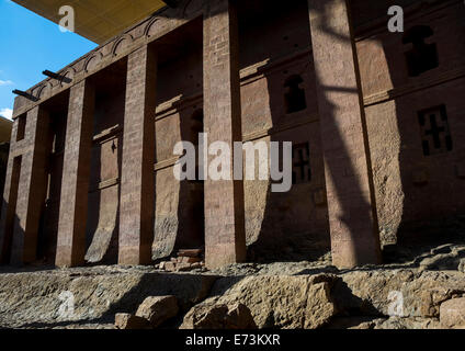 Bethe Medhaniale Kirche, Lalibela, Äthiopien Stockfoto