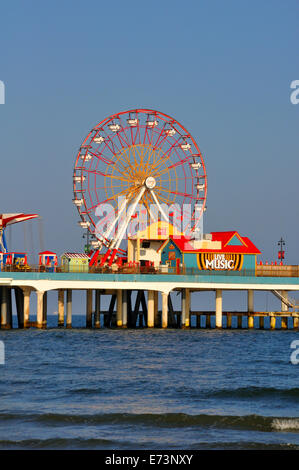 Galveston Island historischen Vergnügen Pier, Galveston, Texas, USA Stockfoto