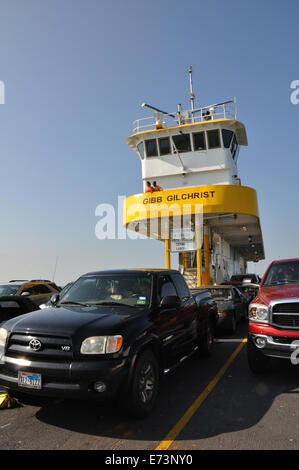 Galveston-Port Bolivar Fähre, Texas, USA Stockfoto