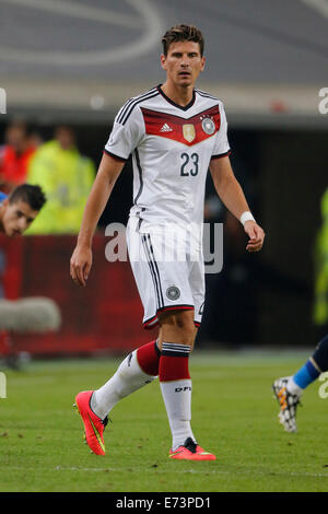 Düsseldorf, Deutschland, DFB, Fußball, deutsche Fußball-Nationalmannschaft, freundliche Match Deutschland vs. Argentinien 2-4 in die Esprit Arena in Düsseldorf auf 03.09.2014 Mario GOMEZ (GER) Foto: Norbert Schmidt Stockfoto