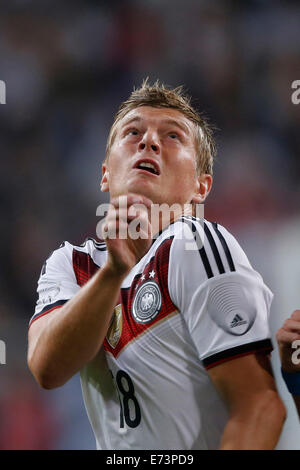 Düsseldorf, Deutschland, DFB, Fußball, deutsche Fußball-Nationalmannschaft, freundliche Match Deutschland vs. Argentinien 2-4 in die Esprit Arena in Düsseldorf auf 03.09.2014 Toni KROOS (GER) Foto: Norbert Schmidt Stockfoto