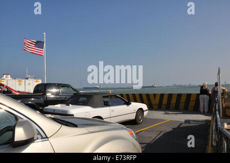 Galveston-Port Bolivar Fähre, Texas, USA Stockfoto