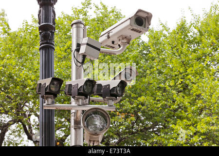 Verkehr und automatische Kfz-Kennzeichen Nummer Anerkennung Kameras - Washington, DC USA Stockfoto