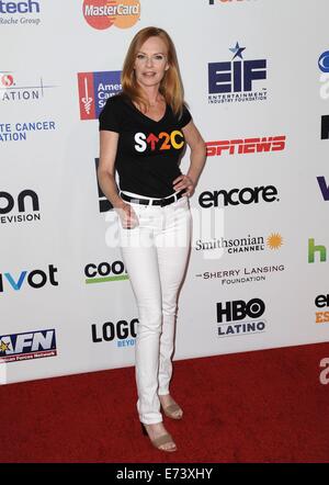 Los Angeles, CA, USA. 5. Sep, 2014. Marg Helgenberger im Ankunftsbereich stehen bis zu Krebs nutzen, der Dolby Theater in Hollywood und Highland Center, Los Angeles, CA 5. September 2014. Bildnachweis: Dee Cercone/Everett Collection/Alamy Live-Nachrichten Stockfoto