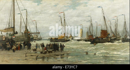 Angeln-Nelken in brechenden Wellen - von Hendrik Willem Mesdag, 1875-1885 Stockfoto