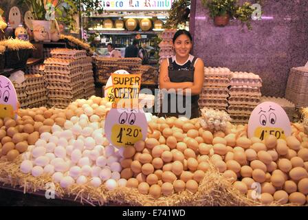 Barcelona, La La Boqueria (Mercat de Saint Joseph), beliebten Markt von Lebensmitteln in der Nähe der Ramblas Stockfoto