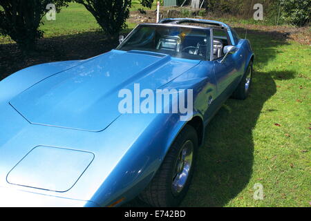 1973 Corvette Stingray, Sydney Oldtimer mieten Mitglieder Eigentümer bei einer Werbeveranstaltung in Wisemans ferry, nördlich von Sydney Stockfoto